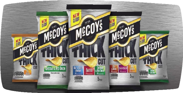 McCoy’s introduces fully-flavoured, thick cut flat crisps!