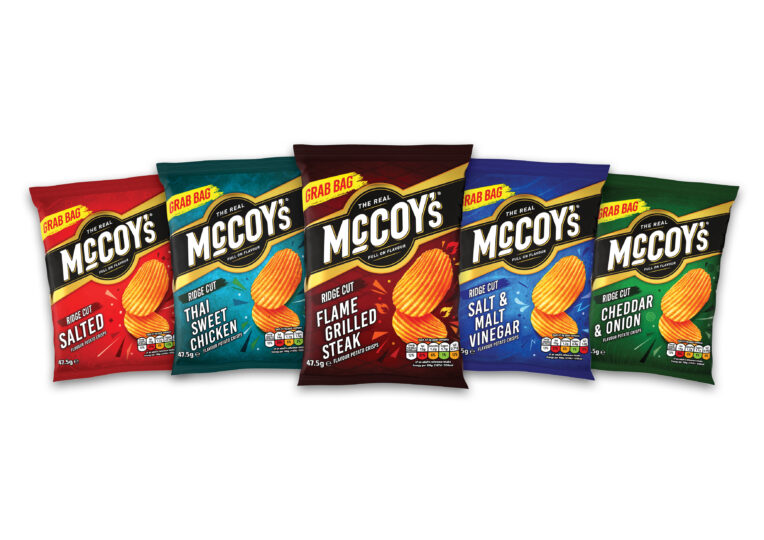 Updated packaging for our ‘full on flavour’ McCoy’s crisps